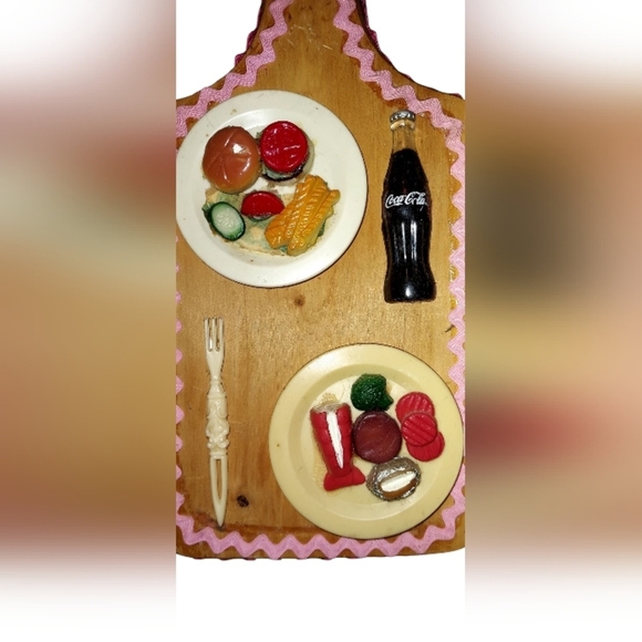 Vintage Granny Core Decorative Wooden Dining Set with Pink Accent - Picture 6 of 6